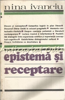 Epistema Si Receptare - Nina Ivanciu foto