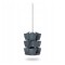 Ghiveci decorativ de flori, Prosperplast, cu lant, antracit, 9 L, set 3 buc, 29.5x29.5x38/88 cm