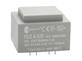Transformator &icirc;ncapsulat 4,5VA, 230VAC, 9V, 500mA - BREVE TUFVASSONS