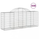 Cumpara ieftin Cosuri gabion arcuite 40 buc, 200x50x80/100 cm, fier galvanizat