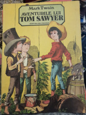 Mark Twain - Aventurile lui Tom Sawyer 1985 Ilustratii Vasile Olac format mare foto