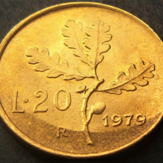 Moneda 20 LIRE - ITALIA, anul 1979 cod 1828