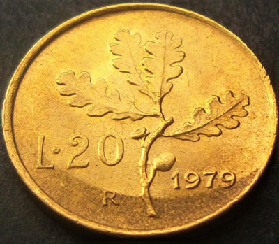 Moneda 20 LIRE - ITALIA, anul 1979 cod 1828 foto