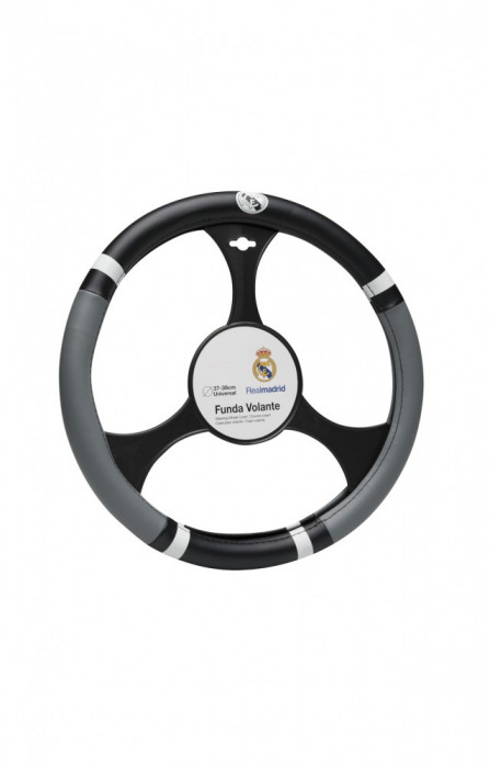 Husa volan negru-gri Real Madrid 37-39cmm PVC