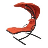 Cumpara ieftin Balansoar gradina, tip fotoliu, 1 persoana structura metal + protectie solara