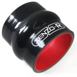 Conector drept &icirc;ntarit din silicon Tenzo-R cu cot de 76mm negru rosu Performance AutoTuning