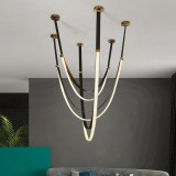 Candelabru LED Modern ARIA Largo, 31W, Lumina Calda 3000K, Negru