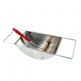 Masina de pasat rosii manuala 29 cm, metal galvanizat si lemn