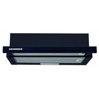 Hota telescopica Heinner, 60 cm, 65 W, 1 motor, 325 m3/h, iluminare LED, Negru foto