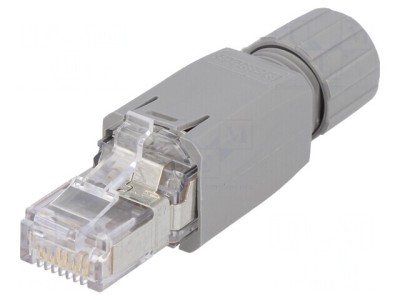 Mufă RJ45 Cat5e Ecranat Aurit 8p8c foto