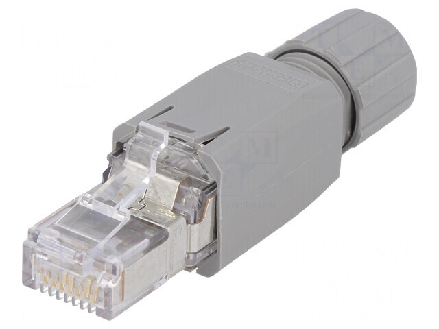 Mufă RJ45 Cat5e Ecranat Aurit 8p8c