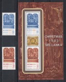 Sri Lanka 1983 - Crăciun, Serie + Colita, MNH, Nestampilat