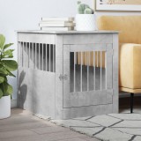 VidaXL Ladă pentru c&acirc;ini, gri beton, 64,5x80x71 cm, lemn compozit