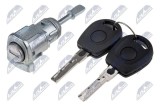 Set incuietoare usa fata VW Polo 2002-, Fox 2004-; partea stanga, cu doua chei; 6Q4837167E; NTY, aftermarket