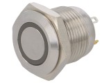 Comutator anti-vandalism Poz 2 SPST-NO 2A 36VDC IP65 verde