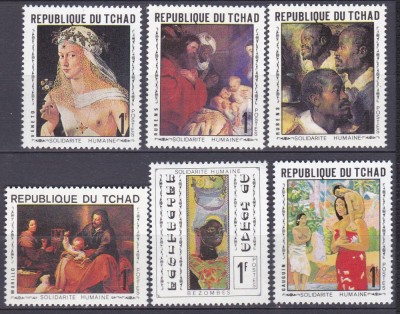 DB1 Pictura 1969 Chad Ciad Rubens Murillo Gauguin 6 v. MNH foto