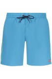 Cumpara ieftin Norway Pantaloni scurti de baie barbati simplii cu logo, albastru, M
