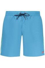 Norway Pantaloni scurti de baie barbati simplii cu logo, albastru, M
