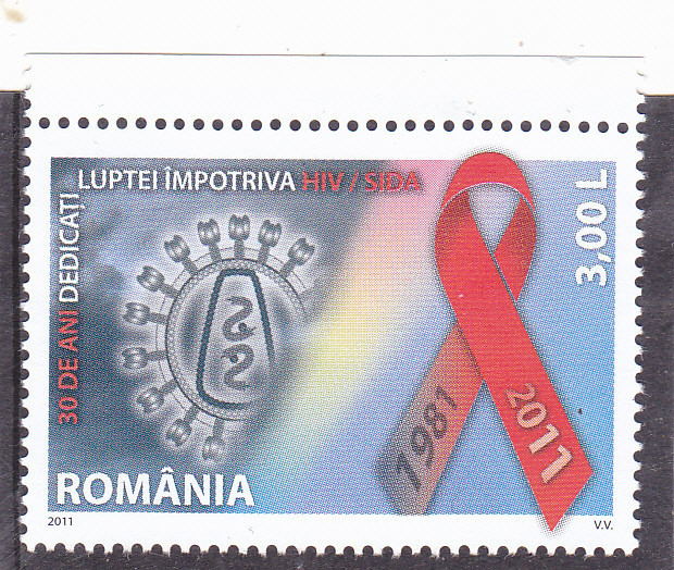 LUPTA IMPOTRIVA HIV / SIDA - 2011 - ,Lp.1940,MNH ** ROMANIA