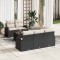 vidaXL Set de canapele pentru grădină 6 pcs Negru 55 x 55 x 37 cm 3345917