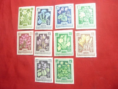 Serie -Flori - Austria 1948 , 10 valori foto