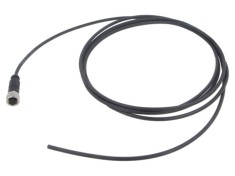 Conector M12 mufă mamă 4 pini drept cod A HARTING cu cablu 3m PUR