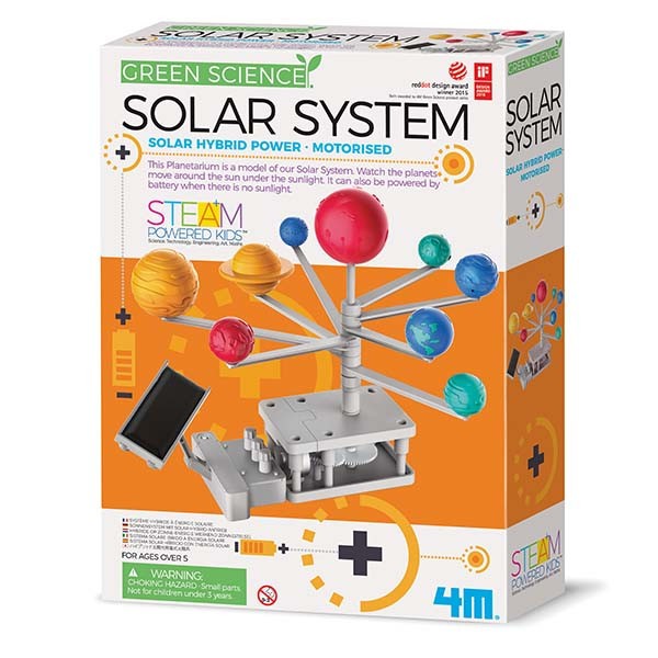 Kit constructie sistem solar motorizat, Motorised Solar System, Green Science, 4M