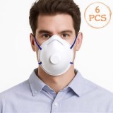 Set Măști de Protecție FFP2, Albe, 6 bucăți, cu supapă, CMCLASS