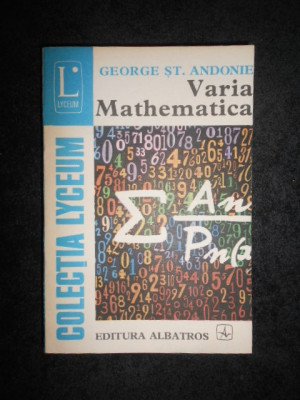 George St. Andonie - Varia mathematica foto