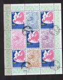 BULGARIA 1975 - CONFERINTA EUROPEANA. HARTA. COLITA STAMPILATA, EW10
