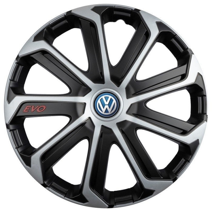 Set 4 Capace Roti Evo Gri-Negru R14, Pentru Volkswagen