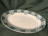 arta / colectie / vintage - Farfurie platou din faianta cu marcaj Gefle model Nore prima parte a sec XX !
