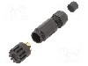 Conector M8, 4 pini, clasa etanseitate IP67, AMPHENOL - 8P-04BFFB-SL7001
