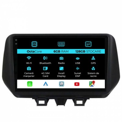 Navigatie Dedicata Hyundai Tucson (2018-2020), 9 Inch, 6Gb Ram, 128Gb stocare, Carplay foto