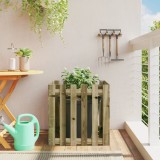 Jardiniera Gradina vidaXL, Design Gard, 60x60x60 cm, Lemn Pin Impregnat Maro, Ghiveci Exterior Interior