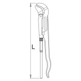 Unior 482/6 - Cleste pentru tevi cu falci tip S 270 mm 45 grade