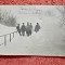 Fotografie tip carte postala, prizonieri, iarna in Lagar D&auml;nholm-Stralsund, primul razboi mondial 1916-1918