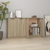 VidaXL Servante, 2 piese, stejar sonoma, 60x30x70 cm, lemn prelucrat