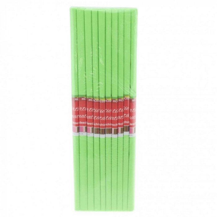 Hartie Creponata DACO, 50x200 cm, 10 Buc/Set, Verde Deschis, Hartie Creponata, Set Hartie Creponata, Rola Hartie Creponata Colorata, Role Hartie Crepo