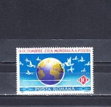 M1 TX8 11 - 1992 - Ziua mondiala a Postei - 9 octombrie, Posta, Nestampilat