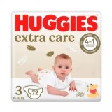 Scutece Extra Care Marimea 3 pentru 6-10 kg, 72 bucati, Huggies