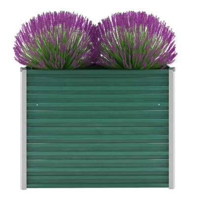 Gossi strat inaltat de gradina, verde, 100x40x77 cm, otel galvanizat foto