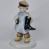 Baiat cizmar - Bibelou portelan german GDR - Ilmenau (Metzler &amp; Ortloff) vintage
