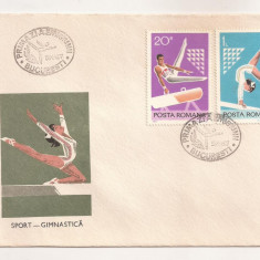 P3 Plic FDC-Prima zi a emisiunii - Gimnastica, necirculat 1977