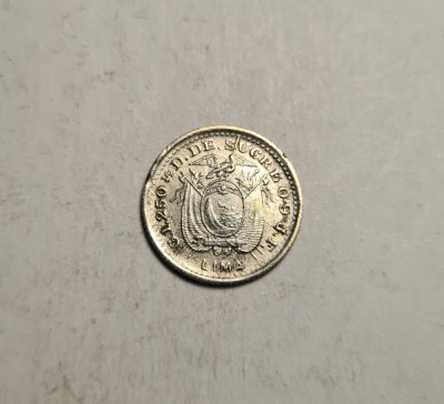 Ecuador 1/2 Decimo de Sucre 1902 Aunc foto