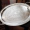 TAVA DIN METAL ARGINTAT PENTRU SERVIT DIVERSE-ATELIER EUROPEAN SECOL 19