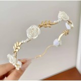 Cumpara ieftin Coronita Aurie, cu Flori - 040614