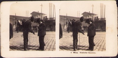ST58N Wien, Bosnischer Hausierer, 1904, stereoscopic photo foto