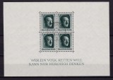 ✅ (S38) Germania Reich 1937 &quot; Aniversare Adolf Hitler-48 de ani&quot; serie Mi.646 in bloc/colita 7 , guma buna, stampila complezenta Munchen