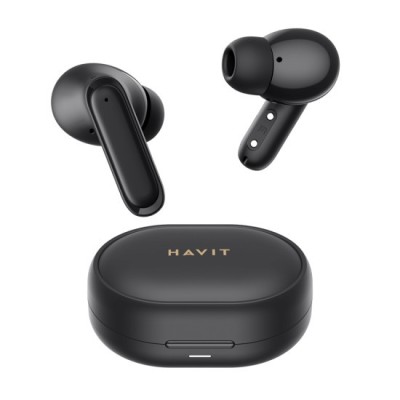 Casti fara Fir Bluetooth 5.3, TWS, ENC, USB-C, 400mAh - Havit (TW950) - Black foto
